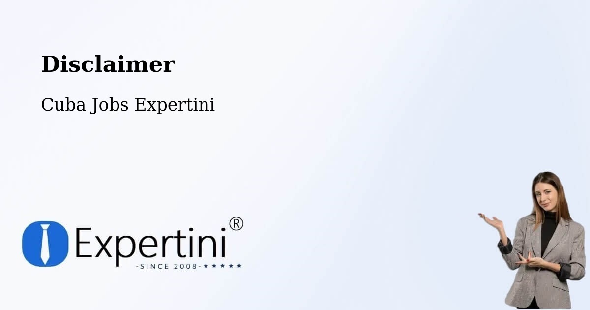 Disclaimer – Río Cauto - Cuba Jobs Expertini