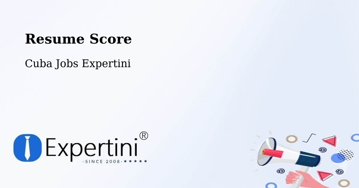 Resume Score & Job Description Match Tool – Río Cauto - Cuba Jobs Expertini
